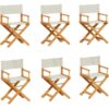 Vidaxl - 6 Piece Folding Garden Chairs Cream White Fabric Cream