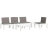 Vidaxl - 6 Piece Garden Lounge Set with Cushions White pp White