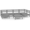 Vidaxl - 7 Piece Garden Lounge Set Grey Solid Wood Pine Grey