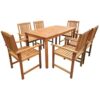 Vidaxl - 7 Piece Outdoor Dining Set Solid Acacia Wood Brown