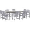 Vidaxl - 9 Piece Garden Dining Set Solid Wood Acacia Grey Grey