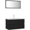 Vidaxl - Bathroom Furniture Set Black Engineered Wood Black