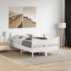 Vidaxl Bed Frame With Headboard Solid Wood Pine