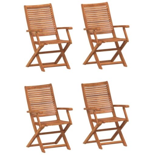 Vidaxl - Folding Garden Chairs 4 pcs 57x66x95 cm Solid Wood Acacia Brown