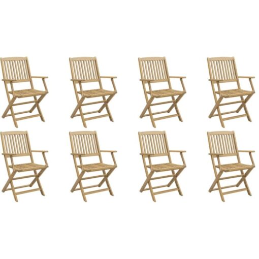 Vidaxl - Folding Garden Chairs 8 pcs 54.5x58x90 cm Solid Wood Acacia Brown