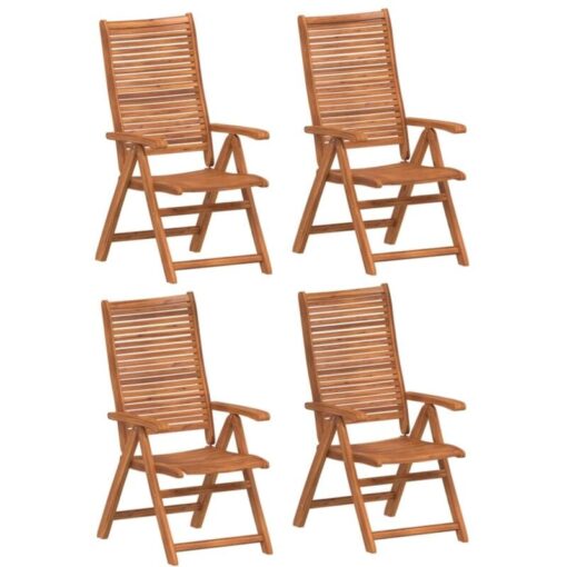 Vidaxl - Reclining Garden Chairs 4 pcs 56x72x107 cm Solid Wood Acacia Brown