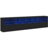 Vidaxl - Sideboard with led Lights Black 283x37x67 cm Black