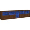 Vidaxl - Sideboard with led Lights Brown Oak 283x37x67 cm Brown