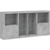 Vidaxl - Sideboard with led Lights Concrete Grey 202x37x100 cm Grey