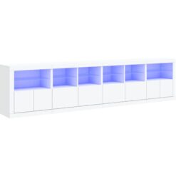 Vidaxl - Sideboard with led Lights White 283x37x67 cm White