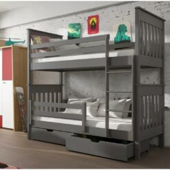 Virgil Single (3') Solid Wood Standard Bunk Bed and Mattress by Isabelle & Max