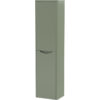 Wall Hung 2 Soft Close Door Tall Unit, 400mm - Satin Green