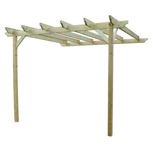 Wall Mounted Garden Pergola - Wood - L300 x W420 x H270 cm - Light Green