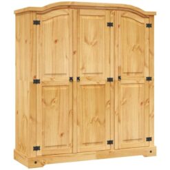 Wardrobe Mexican Pine Corona Range 3 Doors vidaXL