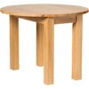 Waverly Oak Small Round Drop Leaf Table in Light Oak, Solid Oak Foldable Dining Table, Folding Kitchen Table, Round Table, Dining Table for Home and