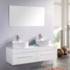 White Bathroom Cabinet 150 cm Washbasin Included - White Cardellino