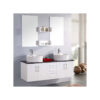 White Bathroom Cabinet 150 cm with Washbasin Included - Lion