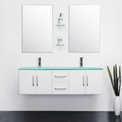 White Bathroom Cabinet 151 cm Washbasin Included - White Ice