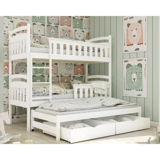 Willems Single (3') Standard Bunk Bed and Mattress with Trundle