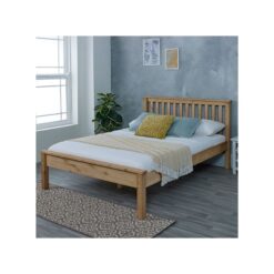 Wooden Chester Bed, Neutral Waxed Pine Bed Frame, Guest Bed, Bedroom Furniture - 4FT Small Double