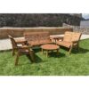 Wooden Seven Seater Windsor Deluxe Set With Round Coffee Table