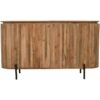 York Solid Wood Sideboard With Metal Legs