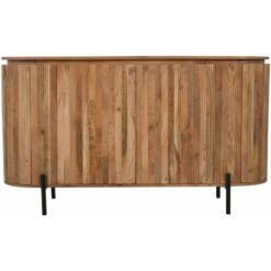 York Solid Wood Sideboard With Metal Legs