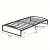 10 Inch Metal Platform Bed Frame With Metal Slat Support Mattress Foundation, No Box Spring Needed, Black