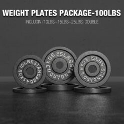 100lbs Iron Weight Plates Package, Traditional/ 2" Plates, Weight Plates For , Weightlifting, Bodybuilding & Powerlifting