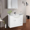 1050mm Gloss White Vanity Basin Unit Bathroom Sink Storage Furniture