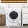 110v Portable Clothes Dryer 850w Compact Laundry Dryers 1.5 Cu.ft Front Stainless Steel Electric Dryers Machine With Stainless Steel Tub