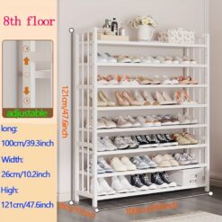 11th Floor Door Shoe Cabinet Storage Rack Dormitory Household Space-saving Large Capacity Multi-layer Shoe Rack Simple Storage Dust-proof Shoe Rack