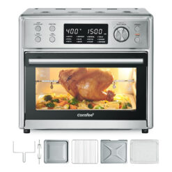 ' 12-in-1 Air Fryer Oven With Rotisserie, Toaster Oven , Countertop Convection, Double Layer, 25l/26.4qt, 6 Toast 12' Pizza, Precise Temp Control, 6