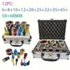 12pc Diamond Core Drill Bit Set For Marble, Ceramic, Granite, Stone & Concrete - Metal Hole Saws With Non-electric Manual Use - Sizes 6mm-68mm With