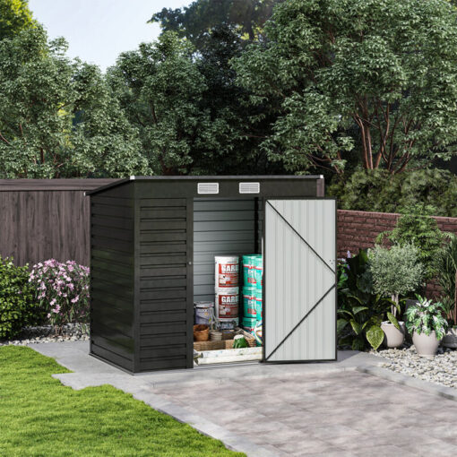 191cm w Bike Shed Outdoor Galvanized Steel Storage Shed