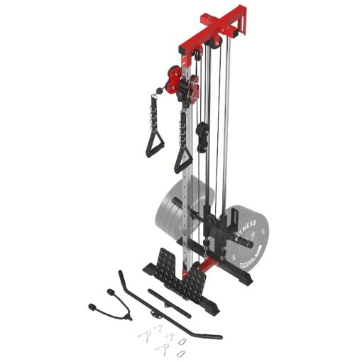 1pc Cable Machine, Home Gym Lat Pull Down Machine, With 18 Positions, Dual System, For Home Gym Equipment