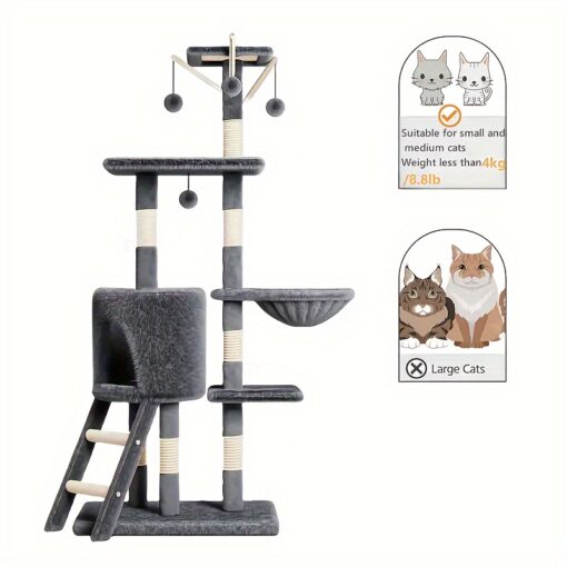 1pc Cat Tree For Indoor Cats, Multi-level Cat Tower, Cat Scratching Post Cat Supplies