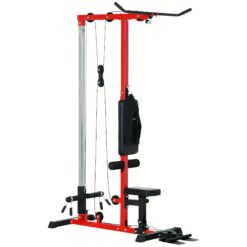 1pc Gym Cable Machine For Strength Training, Muscle Building, Lat Pull Down Machine With High And Low Pulley Stations, Adjustable Seat