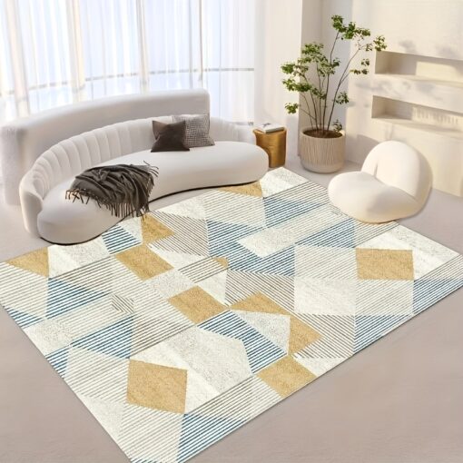 1pc Nordic Modern Simple Large Area Carpets Suitable For Living Room, Bedroom, Entrance Mat (machine Washable)