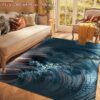 1pc Wave Creative Pattern Carpet Area Rug Hotel Living Room Bedroom Soft Carpet Machine Washable Non-slip Backing Living Room Bedroom Study Dining