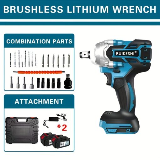 1set 21v Brushless Lithium Impact Screwdriver, Rechargeable Small Hand Electric Drill, Electric Screwdriver, Electric Tool.