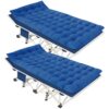 2 Pack Camping Cot For 2 Person With Mattress Comfortable Cot Bed Folding Cot Heavy Duty Cots For Sleeping With Carry Bag For Adults Kids Guest Bed