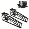 2 Pack Hydraulic Car Ramps 3t Low Profile Car Lift Service Ramps Truck Trailer Ramp With Support Jack For Diy Repair Stores Auto Beauty Stores