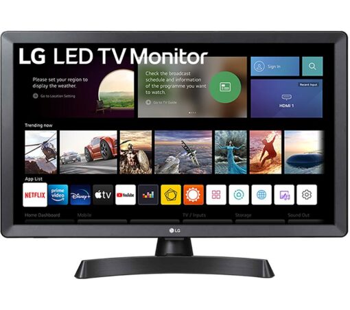 24" LG 24TQ510S-PZ Smart HD Ready LED TV Monitor, Silver/Grey,Black