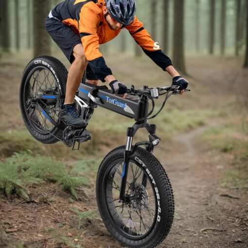 26''x4.0 Fat Tire Men Electric Mountain Bike : Electric Motorcycle 750w Motor, 20mph Electric Dirt Bike For Adults, Folding Design For Adults,