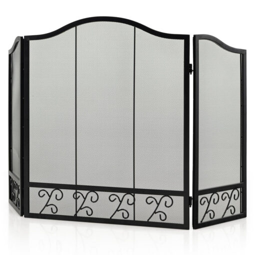 3 Panel Steel Fireplace Screen