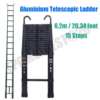 3.2m-6.2m Heavy Duty Multi-purpose Aluminium Telescopic Ladder Extendable Steps