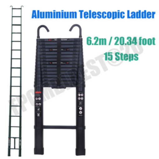 3.2m-6.2m Heavy Duty Multi-purpose Aluminium Telescopic Ladder Extendable Steps