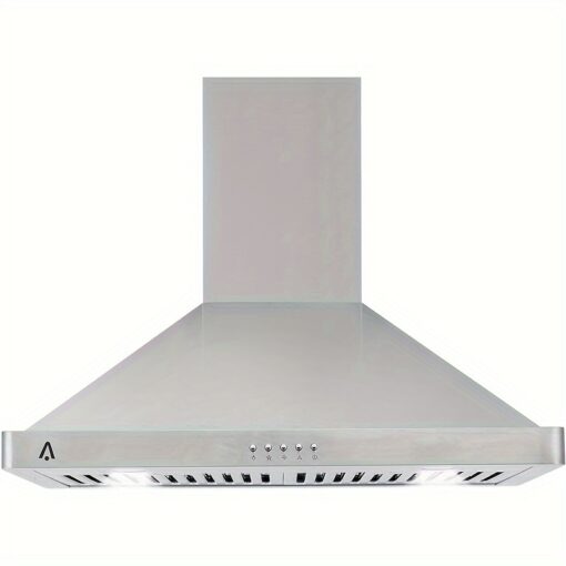 30 Inch Curved Glass Range Hood With Ducted/ductless Convertible, Kitchen Vent Hood With Chimney Extractor With 3 Control, 400 Cfm Suction Power, Led