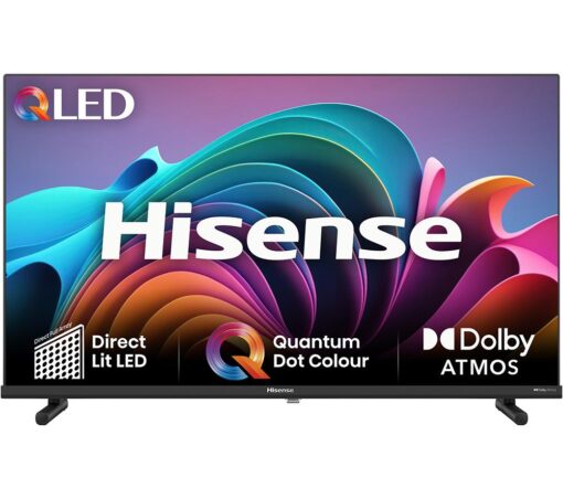 32" HISENSE 40A5NQTUK Smart Full HD HDR QLED TV, Black